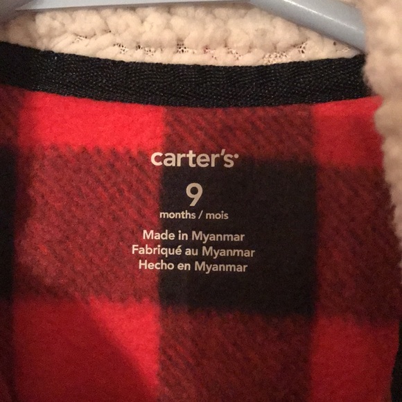 Carter’s red and black onsie - Picture 10 of 10